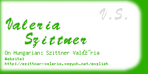 valeria szittner business card